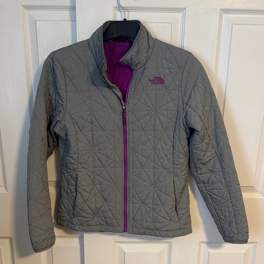 The North Face Tamburello Gray Jacket with Purple Highlights